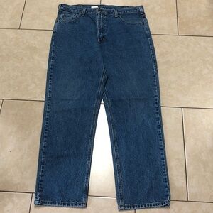 CARHARTT Relaxed Fit Jeans 38x32 Blue Denim Work Pants